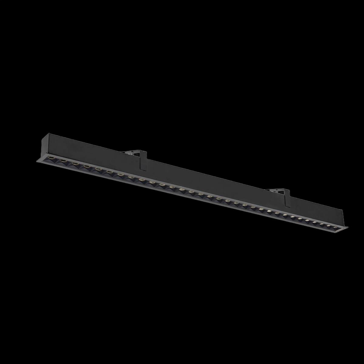 GLENOS® PRO, Deckeneinbauleuchte, 1, 2m, DALI, UGR19, 3000K, 75°, IP20, schwarz