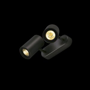 ENOLA B, Wand- und Deckenleuchte, Spot, zweiflammig, QPAR51, schwarz, max. 100 W