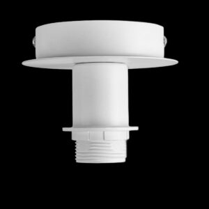 FENDA, Deckenleuchte, Deckenrosette, A60, weiß, ohne Schirm, max. 60 W