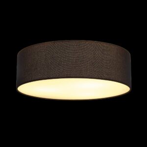 TENORA, Deckenleuchte, TC-(D,H,T,Q)SE, rund, Schirm schwarz Ø/H 50/15 cm, max. 69 W