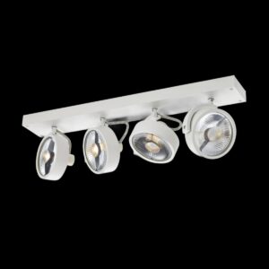 KALU, Indoor Wand- und Deckenaufbauleuchte, quad, QPAR111, weiß, 4x75 W