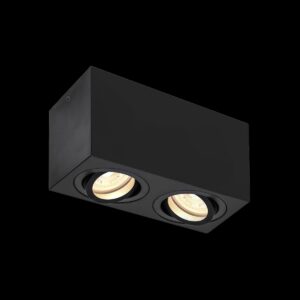 TRILEDO, Indoor Deckenaufbauleuchte, QPAR51, schwarz, max 10 W