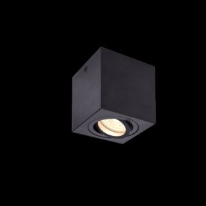 TRILEDO, Indoor Deckenaufbauleuchte, QPAR51, schwarz, max 10 W, eckig
