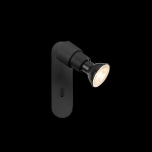 PURI 2.0 Basic, Wand- und Deckenaufbauleuchte, Schalter, rund, 1x max. 6 W GU10, schwarz