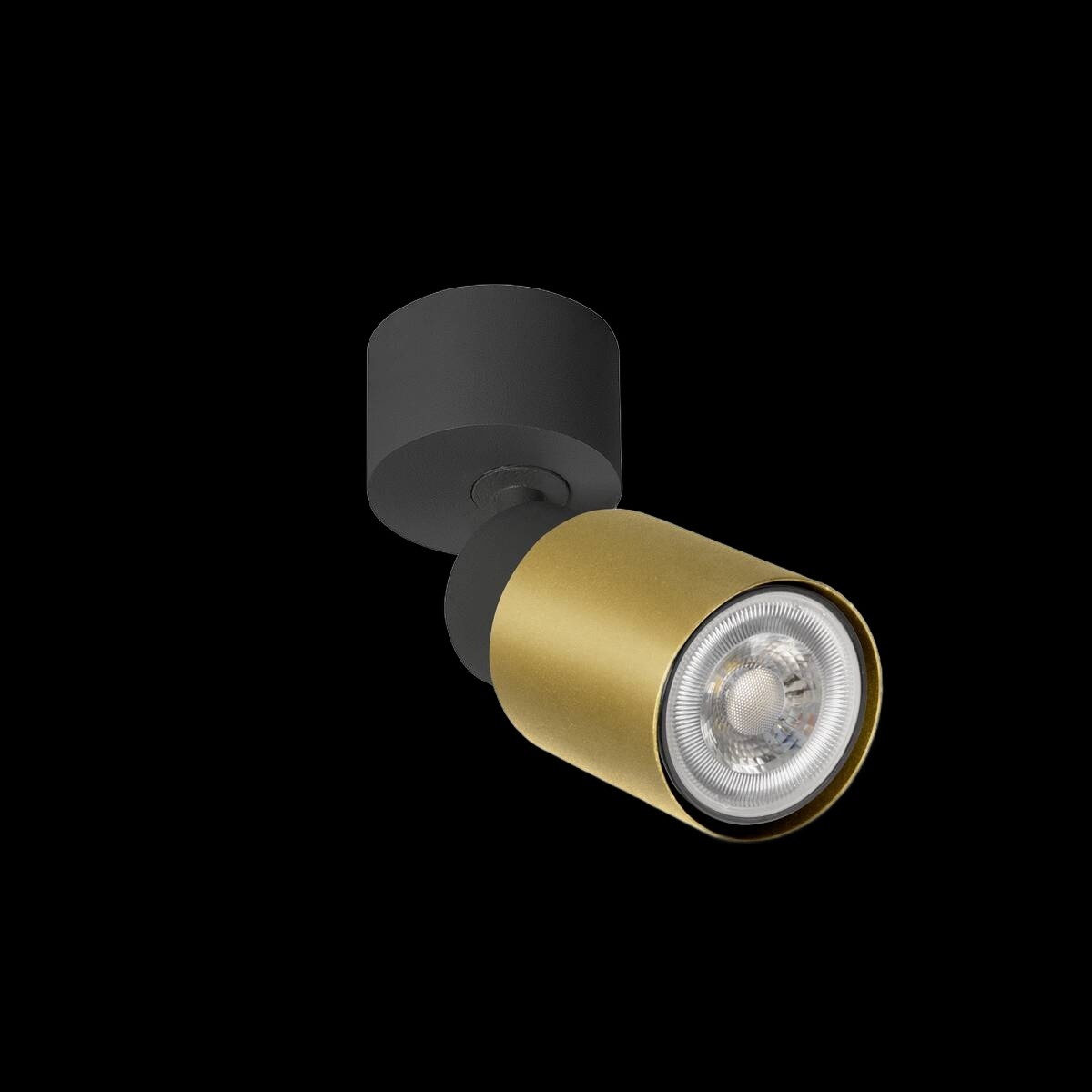 PURI 2.0 Tube, Wand- und Deckenaufbauleuchte, 1x max. 6 W GU10, schwarz / gold – Bild 2