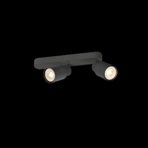 PURI 2.0 Tube, Wand- und Deckenaufbauleuchte, asymmetrisch, 2 x max. 6 W GU10, schwarz