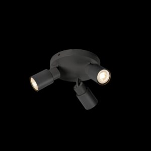 PURI 2.0 Tube, Wand- und Deckenaufbauleuchte, rund, 3 x max. 6 W GU10, schwarz