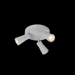 PURI 2.0 Cone, Wand- und Deckenaufbauleuchte, rund, 3 x max. 6 W GU10, grau