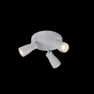 PURI 2.0 Dome, Wand- und Deckenaufbauleuchte, rund, 3 x max. 6 W GU10, grau