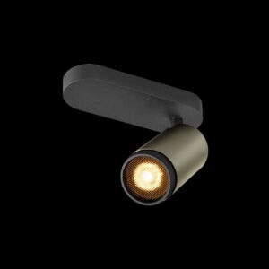 GRIP! L, SPOT CL, single, QPAR51, Deckenaufbauleuchte, zylindrisch, 1 x max. 6 Watt, bronze / schwarz