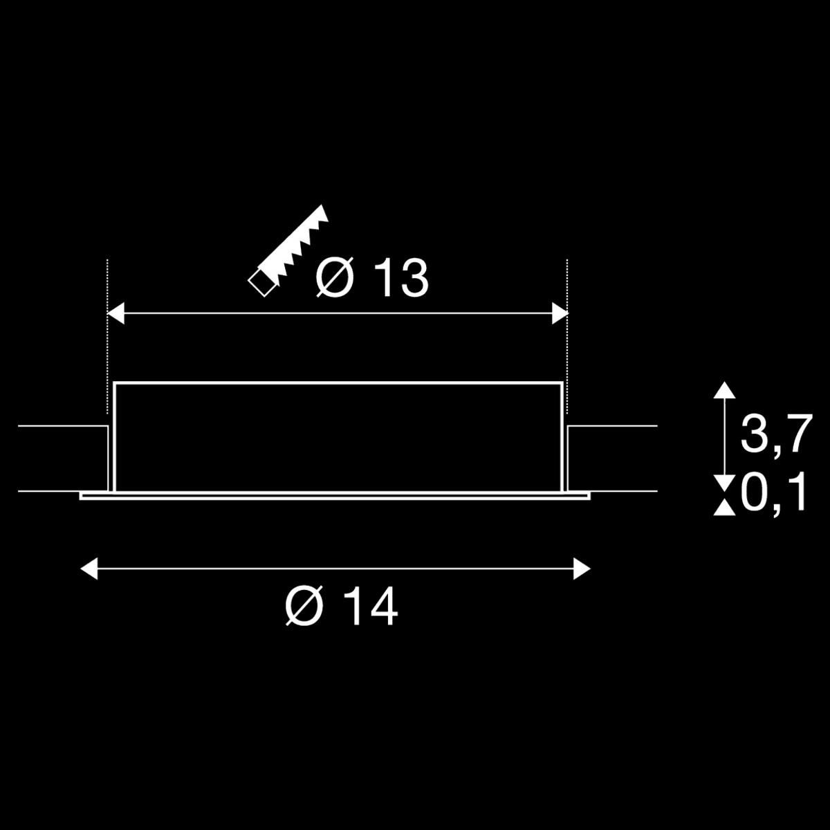OCCULDAS 14, Einbauleuchte, LED, 3000 K, indirekt, weiß, 15 W – Bild 3