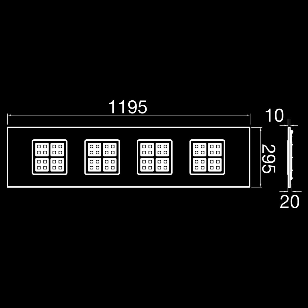 PAVANNO, 1200/300 45 830/840/850 WB WH UGR19 DALI – Bild 3