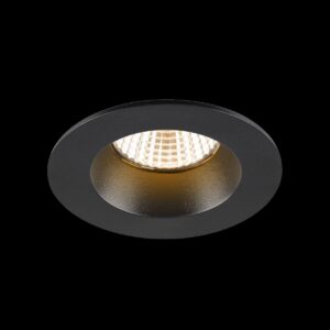NEW TRIA® 68, Deckeneinbauleuchte, 2700 K, 38°, IP 20 / IP 65, rund, schwarz