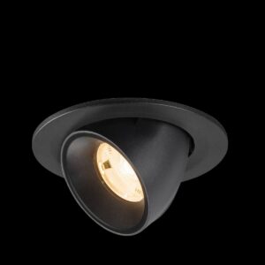 NUMINOS® GIMBLE S, Deckeneinbauleuchte, 2700 K, 20°, IP20, rund, schwarz