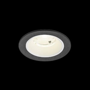 NUMINOS® S, Deckeneinbauleuchte, 4000 K, 55°, IP20, rund, schwarz / weiß