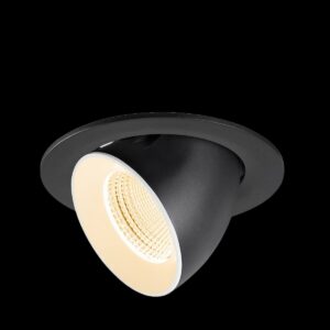 NUMINOS® GIMBLE L, Deckeneinbauleuchte, 2700 K, 55°, IP20, rund, schwarz / weiß