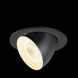 NUMINOS® GIMBLE L, Deckeneinbauleuchte, 3000 K, 40°, IP20, rund, schwarz / weiß