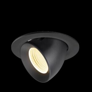 NUMINOS® GIMBLE L, Deckeneinbauleuchte, 3000 K, 55°, IP20, rund, schwarz