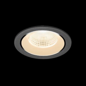 NUMINOS® L, Deckeneinbauleuchte, 2700 K, 55°, IP20, rund, schwarz / weiß