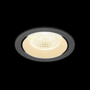 NUMINOS® L, Deckeneinbauleuchte, 3000 K, 55°, IP20, rund, schwarz / weiß