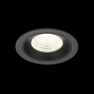 NUMINOS® L, Deckeneinbauleuchte, 4000 K, 55°, IP20, rund, schwarz