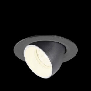 NUMINOS® GIMBLE XS, Deckeneinbauleuchte, 4000 K, 20°, IP20, rund, schwarz / weiß