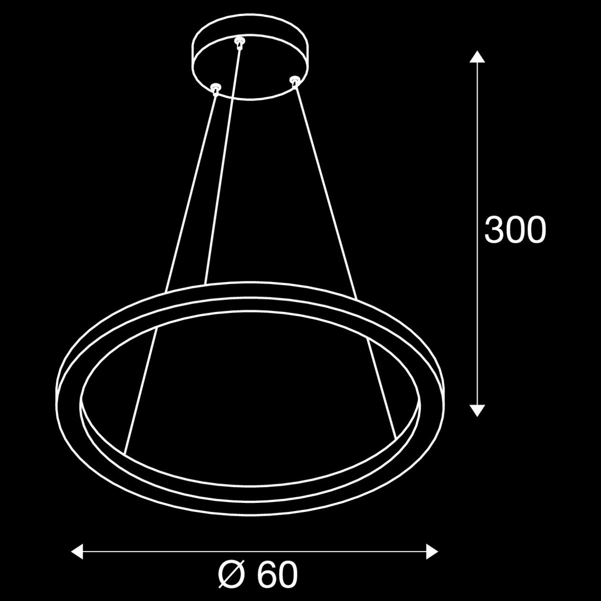 ONE 60 DALI, Indoor LED Pendelleuchte, weiß, 3000/4000 K – Bild 3
