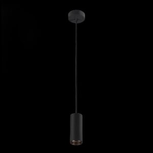 NUMINOS® S PD, PHASE, Pendelleuchte, Pendellänge 250 cm, 2700 K, 8 Watt, 36°, Phasenabschnitt, matt schwarz