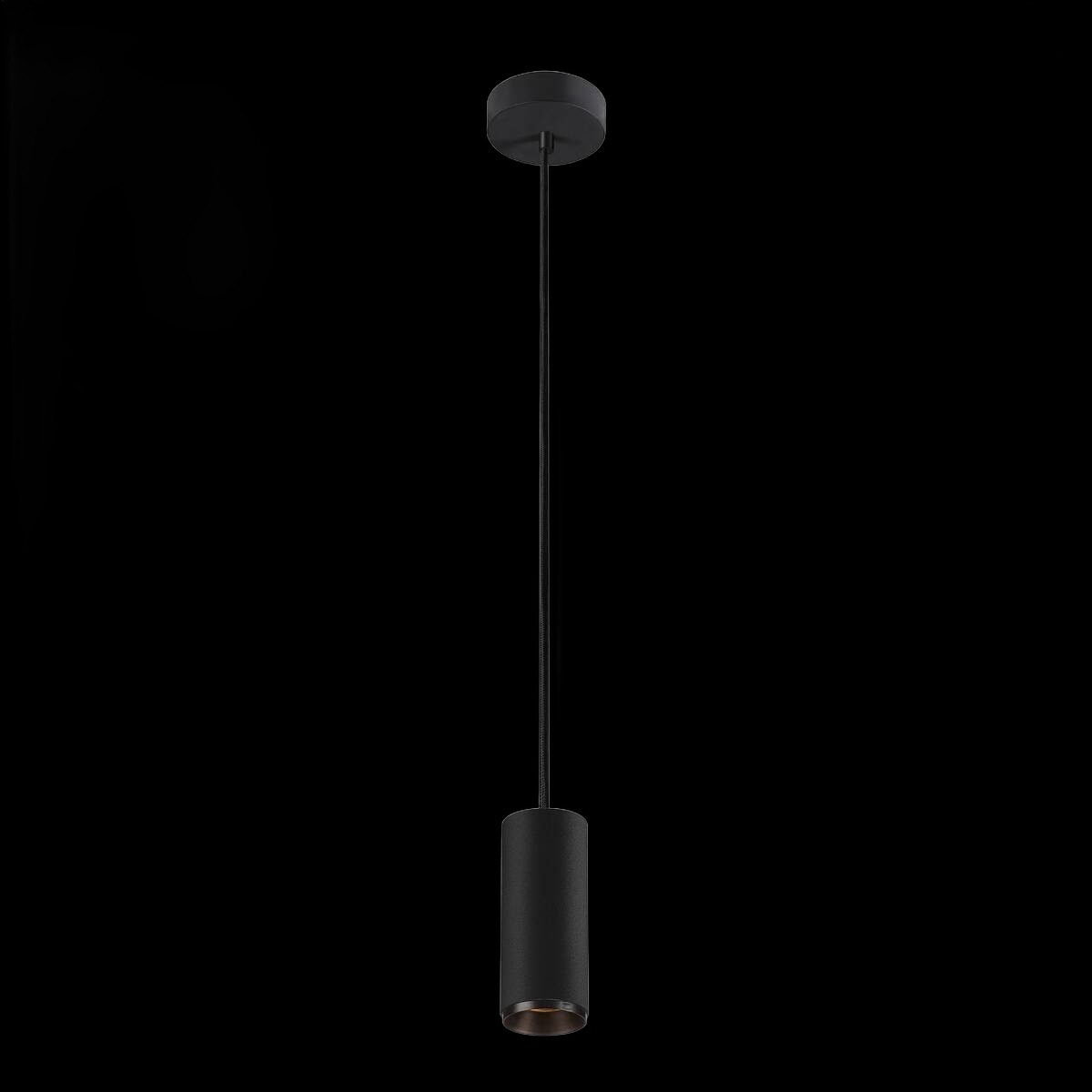 NUMINOS® S PD, PHASE, Pendelleuchte, Pendellänge 250 cm, 2700 K, 8 Watt, 36°, Phasenabschnitt, matt schwarz