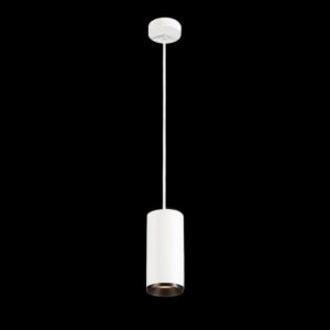 NUMINOS® L PD, PHASE, Pendelleuchte, Pendellänge 250 cm, 2700 K, 20 Watt, 60°, Phasenabschnitt, matt weiß / matt schwarz