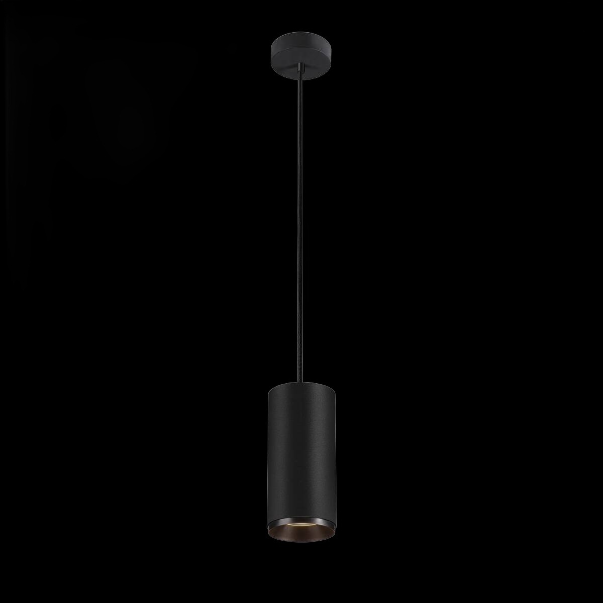 NUMINOS® L PD, PHASE, Pendelleuchte, Pendellänge 250 cm, 3000 K, 20 Watt, 24°, Phasenabschnitt, matt schwarz