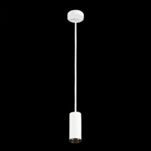 NUMINOS® S PD, DALI, Pendelleuchte, Pendellänge 250 cm, 2700 K, 7,8 Watt, 24°, DALI, matt weiß / matt schwarz