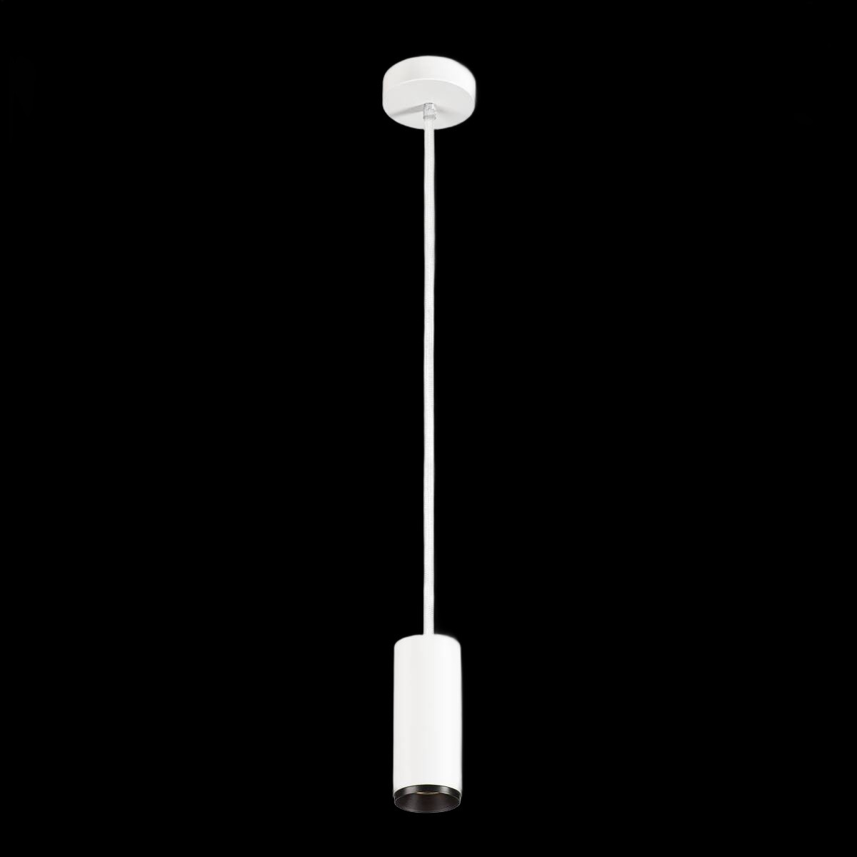 NUMINOS® S PD, DALI, Pendelleuchte, Pendellänge 250 cm, 4000 K, 7,8 Watt, 36°, DALI, matt weiß / matt schwarz