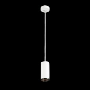 NUMINOS® M PD, DALI, Pendelleuchte, Pendellänge 250 cm, 2700 K, 13 Watt, 24°, DALI, matt weiß / matt schwarz