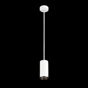 NUMINOS® M PD, DALI, Pendelleuchte, Pendellänge 250 cm, 3000 K, 13 Watt, 36°, DALI, matt weiß / matt schwarz