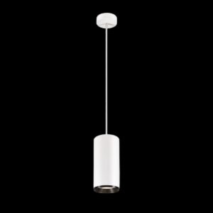 NUMINOS® XL PD, PHASE, Pendelleuchte, Pendellänge 250 cm, 4000 K, 28 Watt, 24°, Phasenabschnitt, matt weiß / matt schwarz
