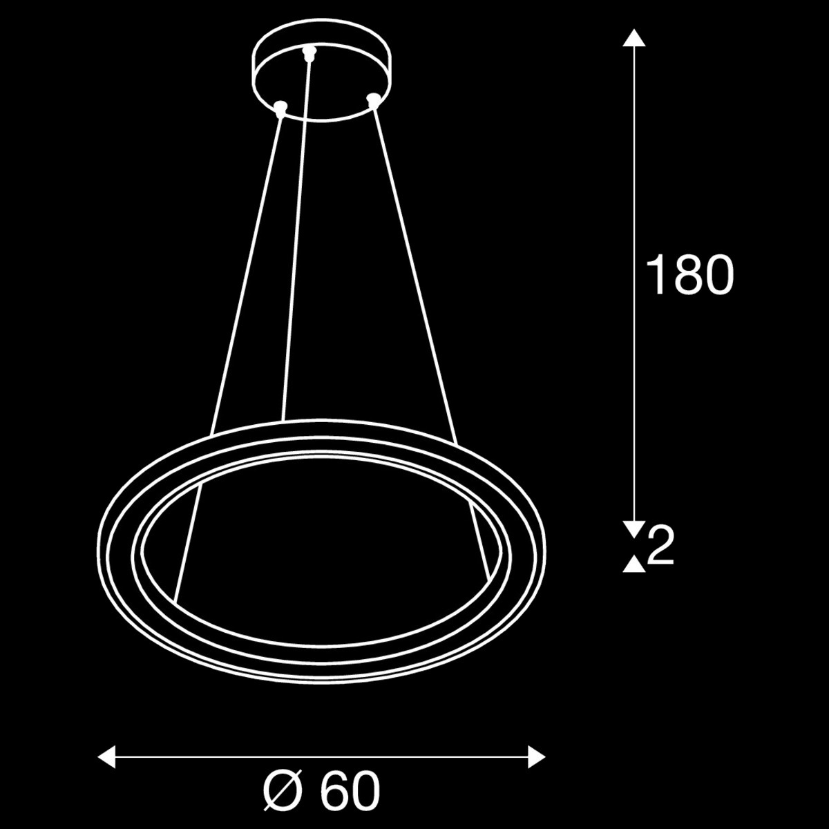ONE FLAT PD, single, Pendelleuchte, Pendellänge 180 cm, 2700/3000 K, PHASE, messing – Bild 4