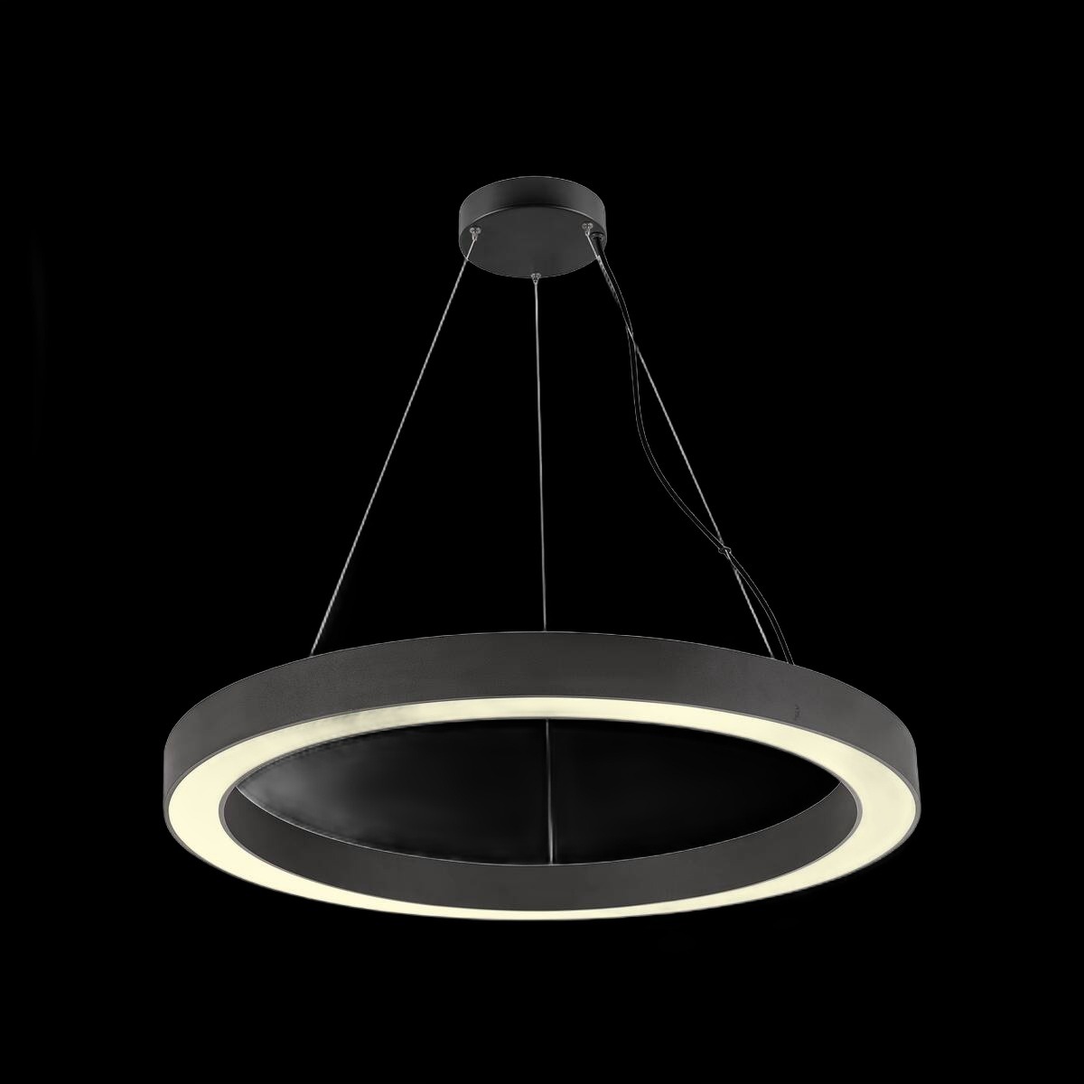 MEDO® RING 90, Pendelleuchte, Pendellänge 300 cm, 3000/4000 K, 110°, PHASE, schwarz
