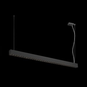 GLENOS® PRO, Pendelleuchte, 1, 5m, DALI, UGR16, Pendellänge 210 cm, 3000K, 75°, schwarz