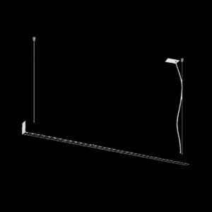 GLENOS® PRO, Pendelleuchte, 1, 5m, DALI, UGR16, Pendellänge 210 cm, 4000K, 75°, weiß / schwarz
