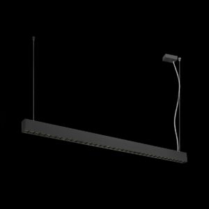 GLENOS® PRO, Pendelleuchte, 1, 5m, DALI, UGR16, Pendellänge 210 cm, 4000K, 75°, schwarz