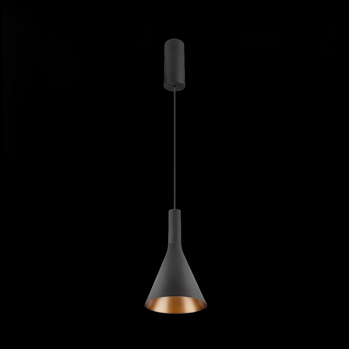 LALU® SET, Pendelleuchte, LED Base, CONE 15, PHASE, Pendellänge 200 cm, 2700/3000 K, 40°, schwarz