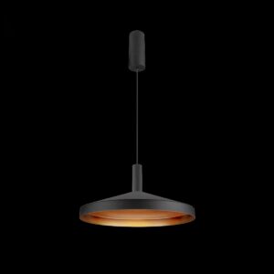 LALU® SET, Pendelleuchte, LED Base, TETRA 36, PHASE, Pendellänge 200 cm, 2700/3000 K, 40°, schwarz