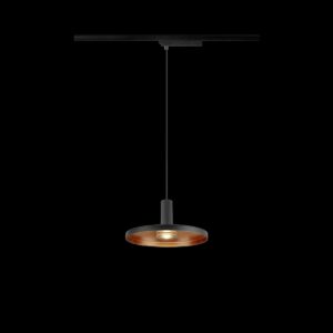 LALU® SET, 1~ Pendelleuchte, LED Base, PLATE 22, PHASE, Pendellänge 200 cm, 2700/3000K, 40°, schwarz