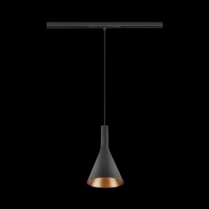 LALU® SET, 48V Pendelleuchte, LED Base, CONE 15, DALI, Pendellänge 200 cm, 2700/3000K, 40°, schwarz