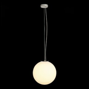 ROTOBALL 40, Pendelleuchte, TC-(D,H,T,Q)SE, silbergrau/weiß, Ø 40 cm, max. 24 W