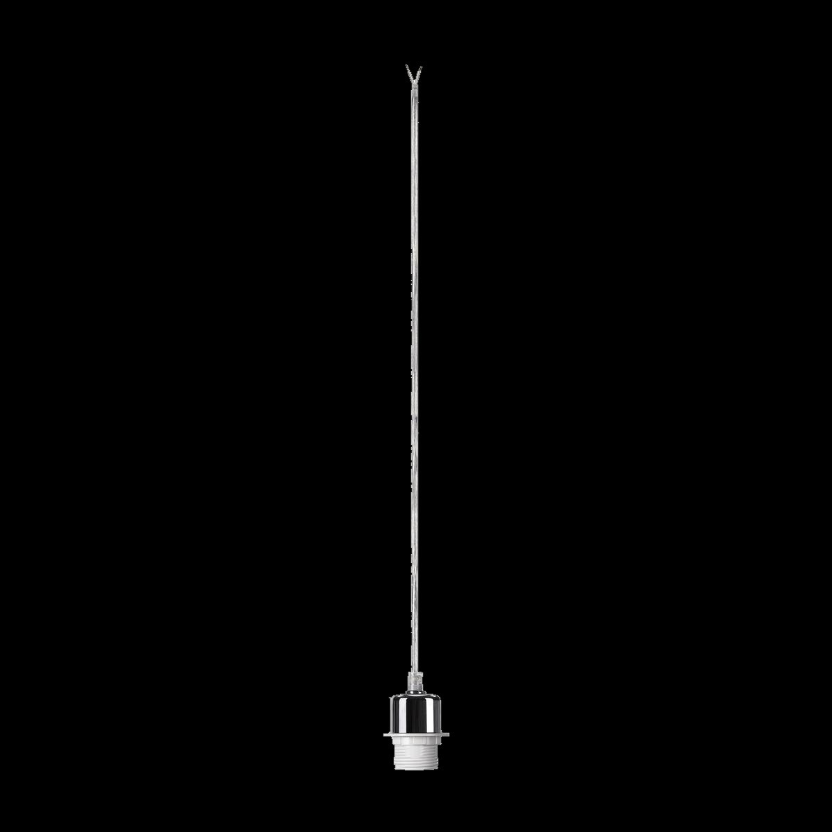 FENDA, Pendelabhängung, A60, chrom, ohne Schirm, ohne Rosette, offenes Kabel, max. 60 W