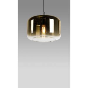 PANTILO 28 PD, E27 Pendelleuchte, gold/chrom