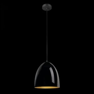 PARA CONE 30, Pendelleuchte, Pendellänge 250 cm, E27, 1x max. 60 W, schwarz / gold