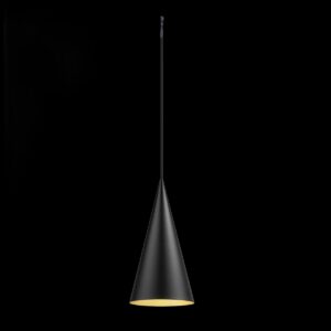 MAGICO 20, Pendelleuchte, E27, Pendellänge 180 cm, 1x max. 10 W, matt schwarz / gold